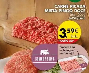 Pingo Doce CARNE PICADA MISTA PINGO DOCE Emb. 500g promoção
