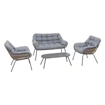 Hôma Conjunto De Jardim Paopao Cinza Graphite Para 4 Pessoas promoção