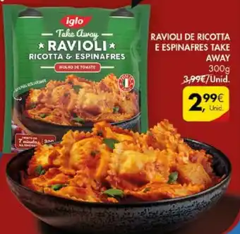 Pingo Doce RAVIOLI DE RICOTTA E ESPINAFRES TAKE AWAY 300g promoção