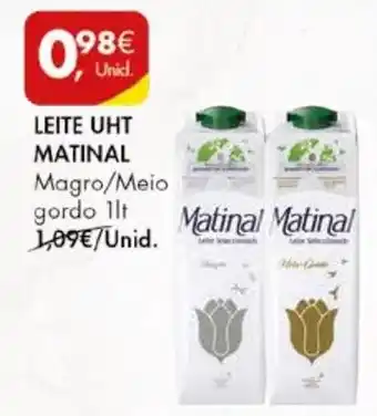 Pingo Doce LEITE UHT MATINAL Magro/Meio gordo 1lt promoção