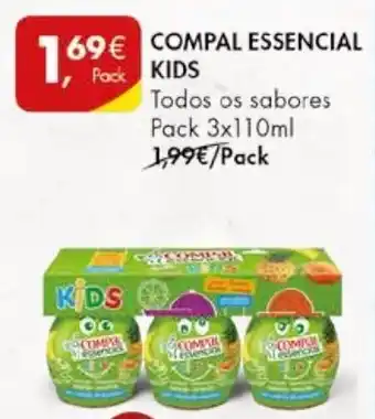 Pingo Doce COMPAL ESSENCIAL KIDS Pack 3x110ml promoção