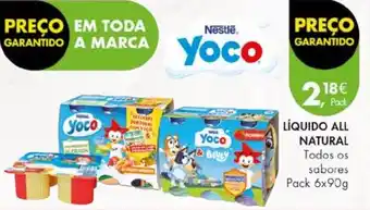 Pingo Doce LÍQUIDO ALL NATURAL Todos os sabores Pack 6x90g promoção