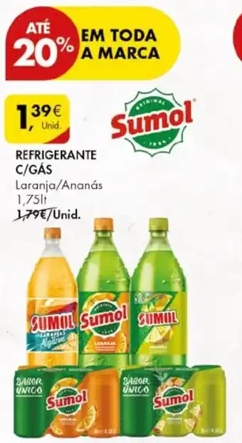 Pingo Doce REFRIGERANTE C/GÁS Laranja/Ananás 1,75lt promoção