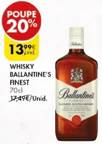 Pingo Doce WHISKY BALLANTINE'S FINEST 70cl promoção