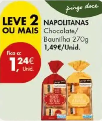 Pingo Doce NAPOLITANAS Baunilha 270g promoção
