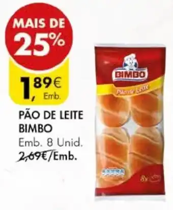 Pingo Doce PÃO DE LEITE BIMBO Emb. 8 Unid. promoção