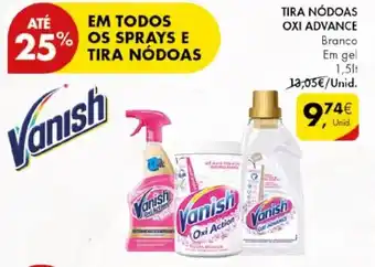 Pingo Doce TIRA NÓDOAS OXI ADVANCE Branco Em gel 1,5lt promoção
