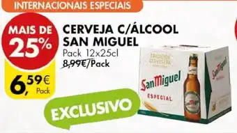 Pingo Doce CERVEJA C/ÁLCOOL SAN MIGUEL Pack 12X25cl promoção