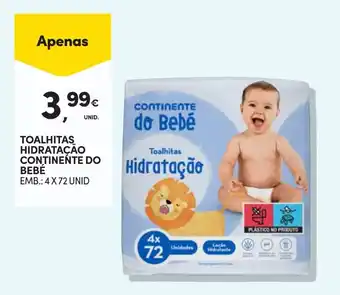 Continente TOALHITAS HIDRATAÇÃO CONTINENTE DO BEBÉ promoção