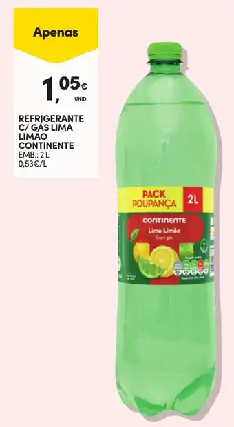 Continente REFRIGERANTE C/ GÁS LIMA LIMÃO CONTINENTE EMB.: 2 L promoção