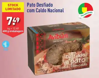 ALDI Pato Desfiado com Caldo Nacional promoção