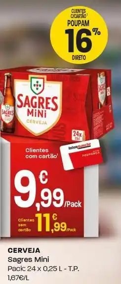 Intermarché Sagres mini - cerveja promoção