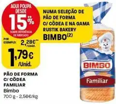 Intermarché Bimbo - pão de forma c/ côdea familiar promoção