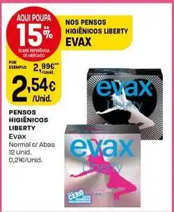 Intermarché Evax - pensos higiénicos liberty promoção