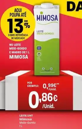 Intermarché Mimosa - leite uht promoção