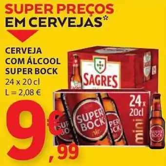 E.Leclerc CERVEJA COM ÁLCOOL SUPER BOCK 24x20cl promoção
