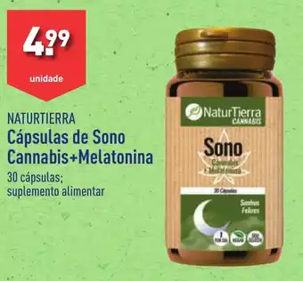 ALDI NATURTIERRA Cápsulas de Sono Cannabis+Melatonina 30 cápsulas; suplemento alimentar promoção