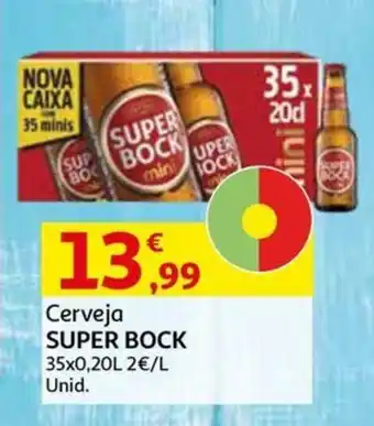 Auchan Cerveja SUPER BOCK 35x0,20L promoção