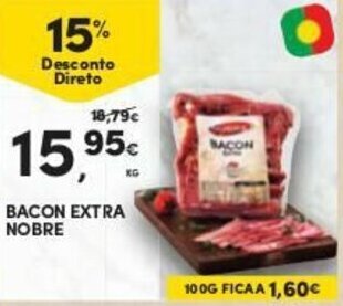 Continente Bacon Extra Nobre promoção