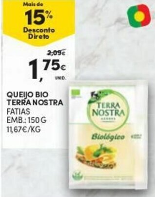Continente Queijo Bio Terra Nostra 150g promoção