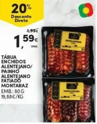 Continente Tábua Enchibos Alentejano/Painho Alentejano Fatiado Montaraz 80g promoção