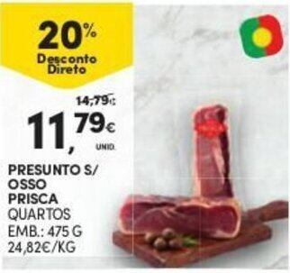 Continente Presunto S/ Osso Prisca 475g promoção