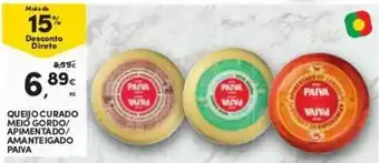 Continente Queijo Curado Meio Gordo/Apimentado Paiva promoção