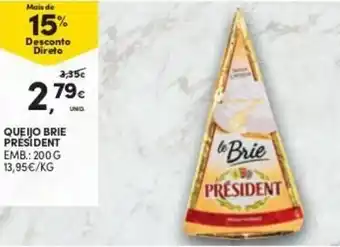 Continente Quejo Brie Président 200g promoção