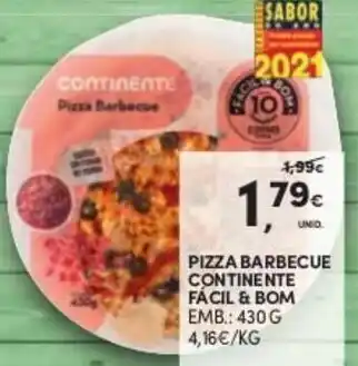 Pizza Barbecue Continente Fácil&Bom 430g