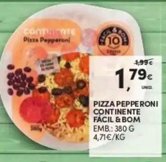 Pizza Pepreroni Continente Fácil&Bom 380g