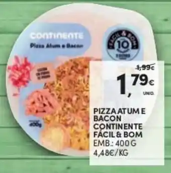 Continente Pizza Atum e Bacon Continente Fácil&Bom 400g promoção