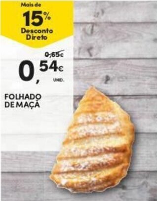 Continente Folhado de Maça promoção