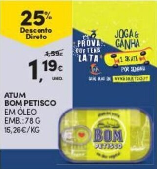Atum Bom Petisco 78g
