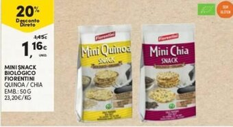 Continente Mini Snack Biológico Fiorentini 50g promoção
