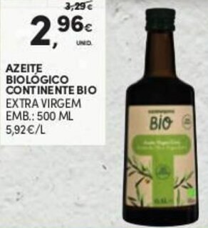 Continente Azeite Biológico Continente Bio 500ml promoção