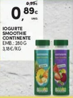 Iogurte Smoothie Continente 280g