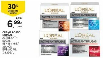 Continente Creme Rosto L'Oreal 50ml promoção