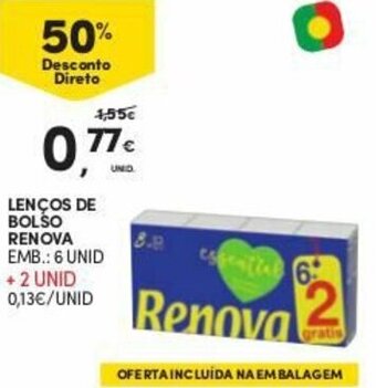Continente Lenços de Bolso Renova 6 Unid promoção