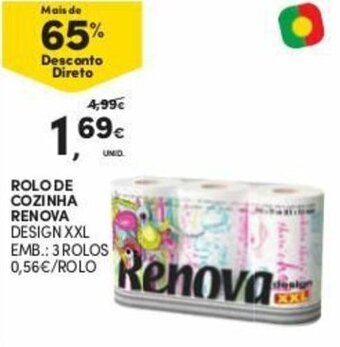 Continente Rolo de Cozinha Renova 3 Rolos promoção