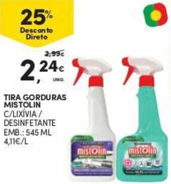 Continente Tira Gorduras Mistolin 545ml promoção