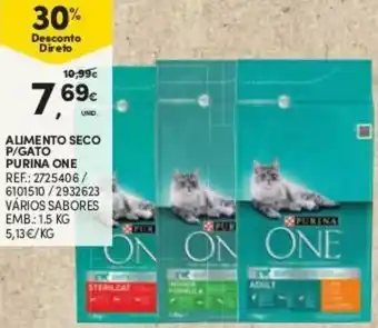 Continente Alimento P/Gato Purina One 1.5kg promoção