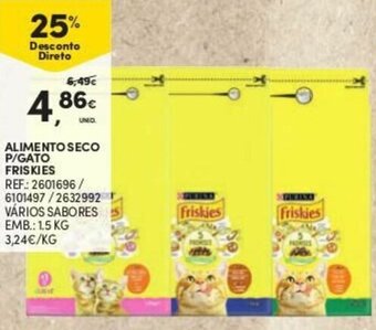 Continente Alimento Seco P/Gato Friskies 1,5kg promoção