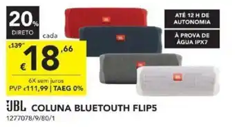 Radio Popular JBL Coluna Bluetouth Flip5 promoção