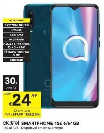 Radio Popular Alcatel Smartphone 1SE 6/64GB promoção