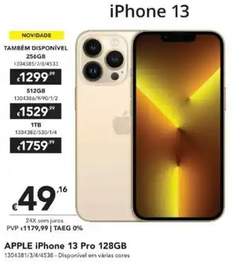 Radio Popular Apple iPhone 13 Pro 128GB promoção