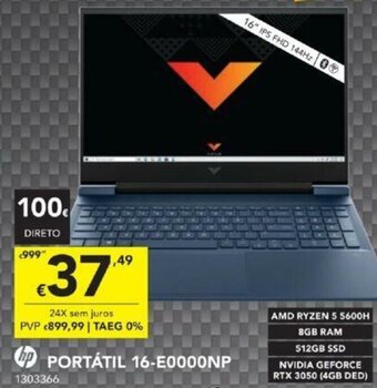 HP Portátil 16-E0000NP