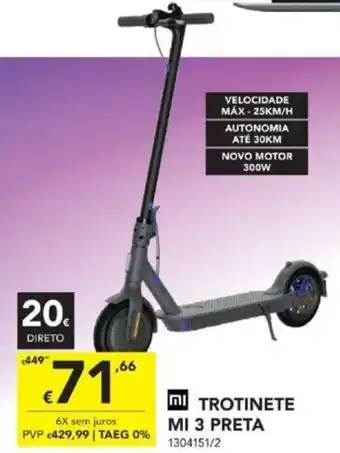 Radio Popular Trotinete MI 3 Preta promoção