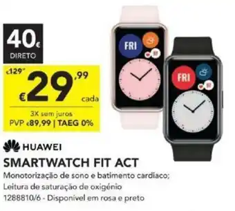 Radio Popular Huawei Smartwatch Fit Act promoção