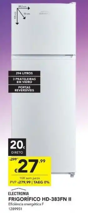 Radio Popular Electronia Frigorífico HD-383FN II promoção