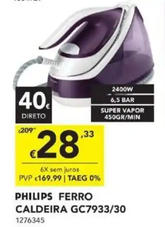Radio Popular Philips Ferro Caldeira GC7933/30 promoção